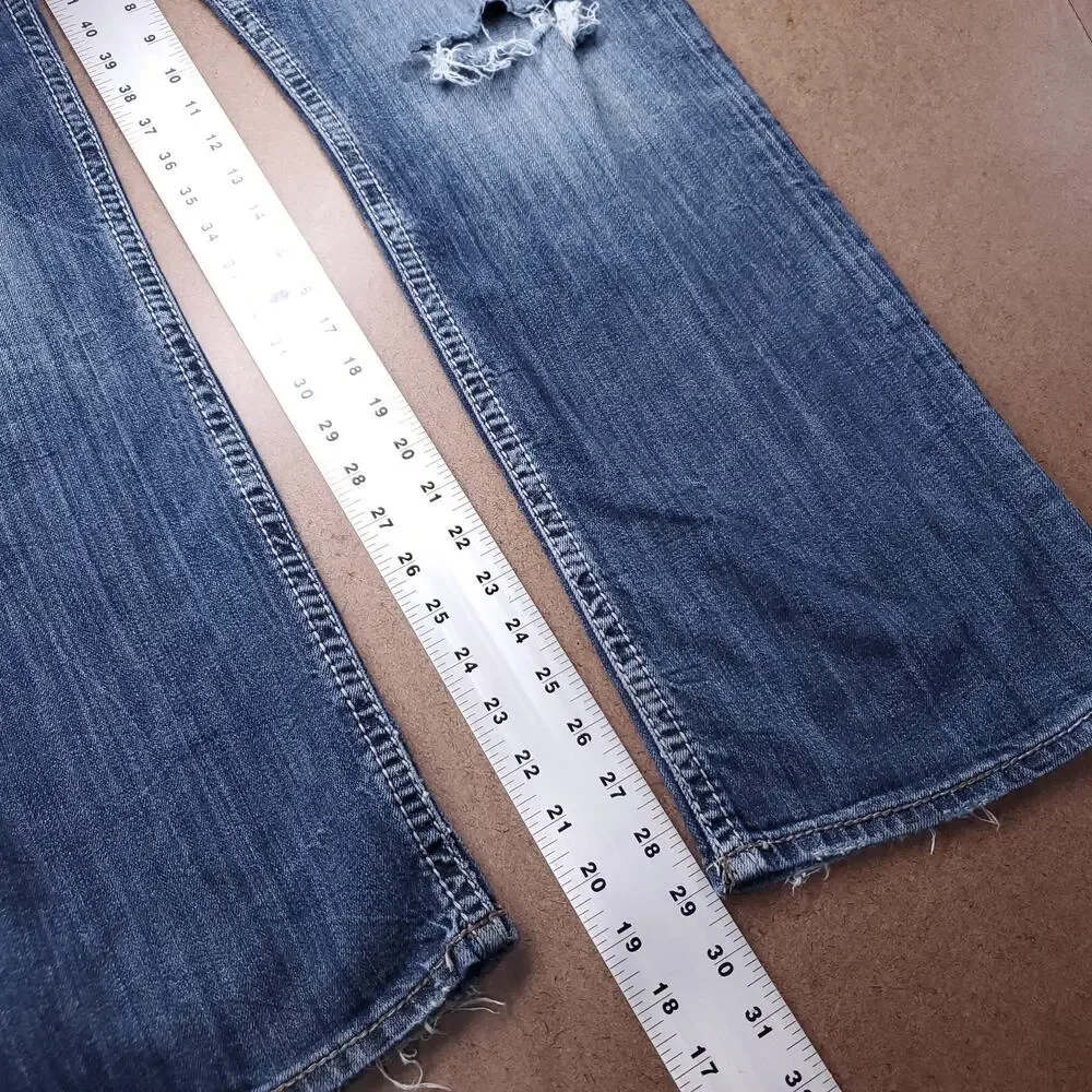 Silver Jeans Men 31 Blue 925 Series Zac Relaxed Fit Distressed Grunge Vintage